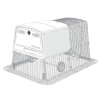 Eglu Cube mk2 afdekking achterdeur slotarm (064.1032)