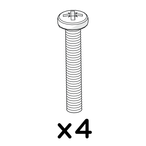 4 x machineschroef m4x0,7x25mm (800.0007)