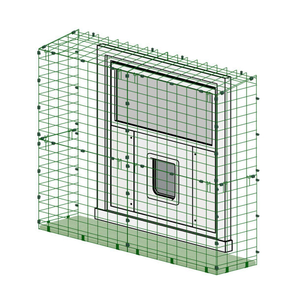 Catio buitenverblijf tunnel venster plank en doos