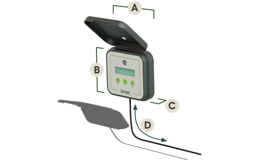 Afmetingen smart Autodoor bedieningspaneel